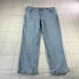 Abercrombie & Fitch Jeans Womens 33 Short Blue 90s Straight Ultra High Rise